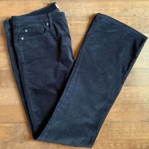 GAP 1969 Mid Rise Black Corduroy Size 33L Baby Boot NWOT